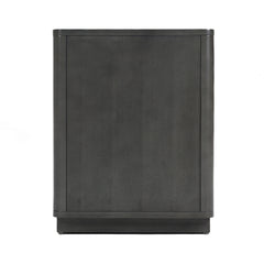 Nightstand with Soft-Close Drawer and Open Shelf in Gray Wash