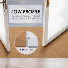 Non-Slip Floor Runner, 4 ft x 73 ft in Polyester with Rubber Backing