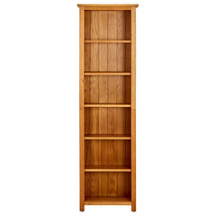 Oak Bookcase with 6 Shelves in Brown