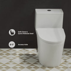 One-Piece Elongated Toilet, Arles, Dual Flush 1.1/1.6 GPF