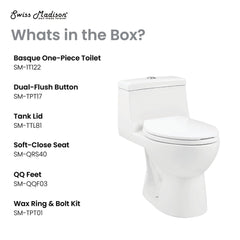 One-Piece Elongated Toilet, Avallon, Dual Flush with Soft Close Seat