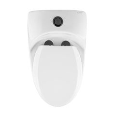 One Piece Elongated Toilet, Château, Dual Flush, 1.1/1.6 GPF, Black