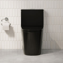 One-Piece Elongated Toilet, Dreux, Dual Flush in Glossy Black