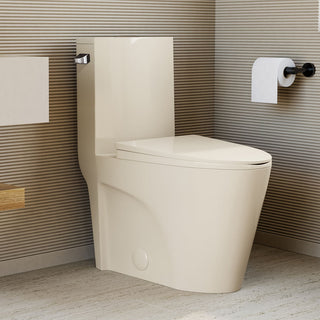 One-Piece Elongated Toilet, St. Tropez, 1.28 GPF in Glossy Bisque