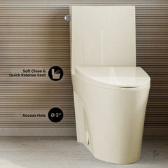 One-Piece Elongated Toilet, St. Tropez, 1.28 GPF in Glossy Bisque