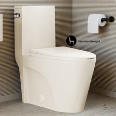 One-Piece Elongated Toilet, St. Tropez, 1.28 GPF in Glossy Bisque