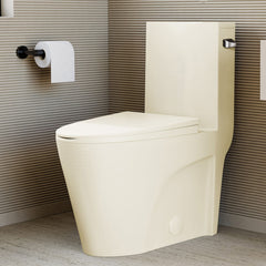 One-Piece Elongated Toilet, St. Tropez, 1.28 GPF in Glossy Bisque