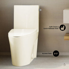 One-Piece Elongated Toilet, St. Tropez, 1.28 GPF in Glossy Bisque