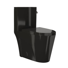 One-Piece Elongated Toilet, St. Tropez, 1.28 GPF in Glossy Black