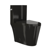 One-Piece Elongated Toilet, St. Tropez, 1.28 GPF in Glossy Black