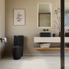 One-Piece Elongated Toilet, St. Tropez, 1.28 GPF in Glossy Black