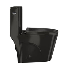 One-Piece Elongated Toilet, St. Tropez, 1.28 GPF in Glossy Black