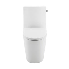 One-Piece Elongated Toilet, St. Tropez, 1.28 GPF Right-Hand Flush in Glossy White