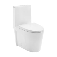 One-Piece Elongated Toilet, St. Tropez, Dual Flush in Glossy White