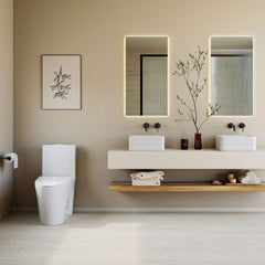 One-Piece Elongated Toilet, St. Tropez, Dual Flush in Glossy White