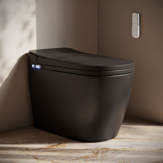 One Piece Smart Toilet, Avancer, 1.28 GPF with Heated Bidet in Matte Black