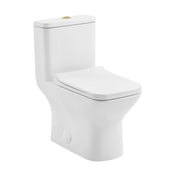 One-Piece Toilet, Carre, Dual Flush, Skirted, Ceramic