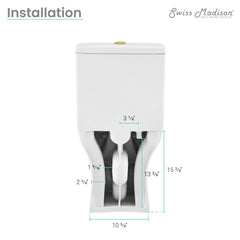 One-Piece Toilet, Carre, Dual Flush, Skirted, Ceramic