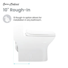 One-Piece Toilet, Carre, Square, Dual-Flush, Ceramic, Glossy White