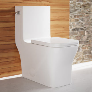 One-Piece Toilet, Concorde, Square Bowl with 1.28 GPF in Glossy White