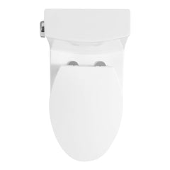 One-Piece Toilet, Elongated, 1.5 GPF, Ceramic, White