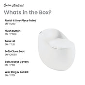 One-Piece Toilet, Plaisir II, Top Flush 1.28 GPF in White
