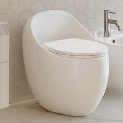 One-Piece Toilet, Plaisir II, Top Flush, 1.28 GPF, Glossy White
