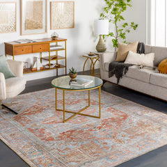 Oriental Area Rug 8'10" x 12' in Blue, Green, Brown and Red