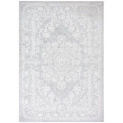 Oriental Area Rug, 8 ft x 10 ft in Gray