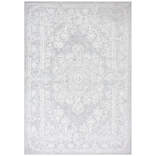 Oriental Area Rug, 8 ft x 10 ft in Gray