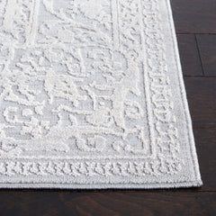 Oriental Area Rug, 8 ft x 10 ft in Gray