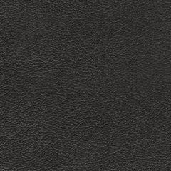 Ottoman, Gray Top-Grain Leather with Espresso Wood Legs