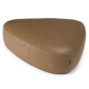 Ottoman, River Rock Shape, Genuine Leather with Black Legs