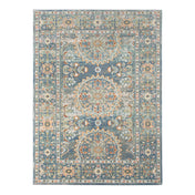 Outdoor Area Rug, Polypropylene in Blue/White/Yellow/Orange