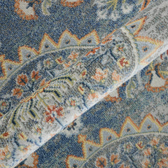 Outdoor Area Rug, Polypropylene in Blue/White/Yellow/Orange