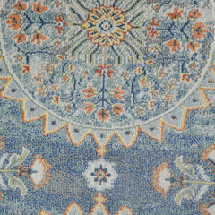 Outdoor Area Rug, Polypropylene in Blue/White/Yellow/Orange