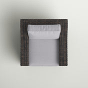 Outdoor Armchair with Gray Cushions and Espresso Aluminum Frame
