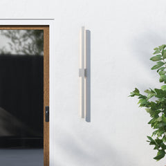 Outdoor Armed Sconce with Integrated LED and Dimmable Light