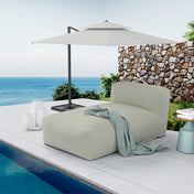 Outdoor Chaise Lounge with Cushion and Polypropylene Cover