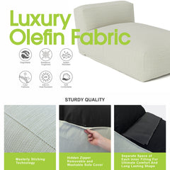 Outdoor Chaise Lounge with Cushion and Polypropylene Cover