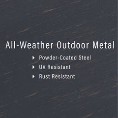 Outdoor Coffee Table, Rectangular Metal in Oil Rubbed Bronze