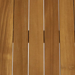Outdoor Coffee Table, Rectangular, Slatted Solid Wood in Brown