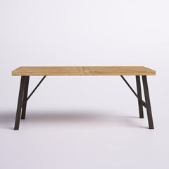 Outdoor Dining Table, Seats 6, Natural Acacia Wood