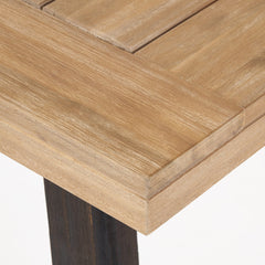 Outdoor Dining Table, Seats 6, Natural Acacia Wood