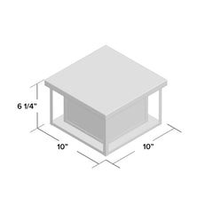 Outdoor Flush Mount Ceiling Light in Black Aluminum with Frosted Glass Shade