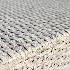 Outdoor Lounge Chairs, Set of 2, Mixed Gray Wicker with Gray Cushions