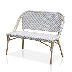 Outdoor Loveseat with Aluminum Frame and PVC Wicker