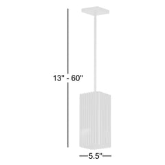 Outdoor Pendant Light with 2 Integrated LEDs in Matte Black Metal