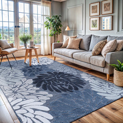 Outdoor Rug, Rectangle 10' x 14' in Navy