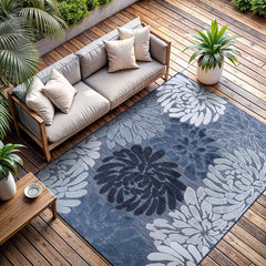 Outdoor Rug, Rectangle 10' x 14' in Navy